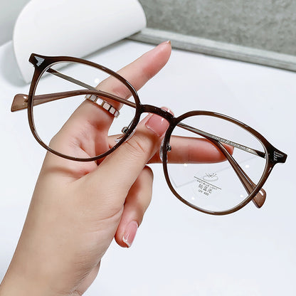 Xiaohongshu same coconut gray myopia glasses female student degree thin cold tea butterfly frame plain glasses frame