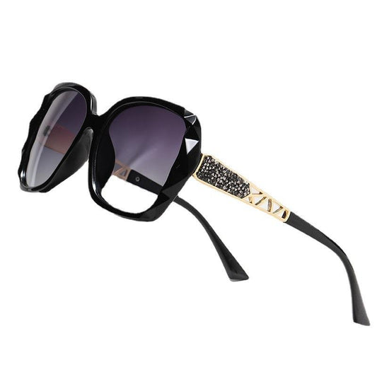 2023 new large frame polarized sunglasses women anti ultraviolet Korean version tide Internet celebrity sunglasses round face driving glasses women