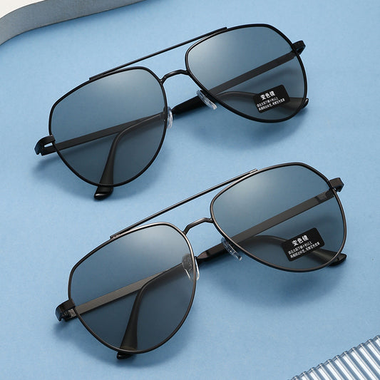 Color-changing polarized sunglasses for men's driving, men's cycling fishing, UV protection and strong light protection sunglasses