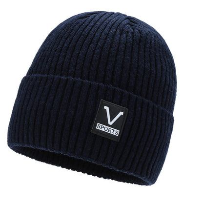 Winter men's hat outdoor cycling cold-proof velvet warm knitted hat ear protection neck cover integrated wool hat