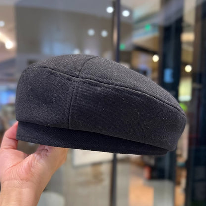 Woolen beret children autumn and winter British retro versatile painter beret Korean version simple solid color shows small face
