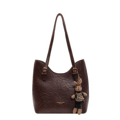 Winter new large-capacity tote bag women's 2024 minimalist style retro fashion underarm bag foreign style fashionable shoulder bag