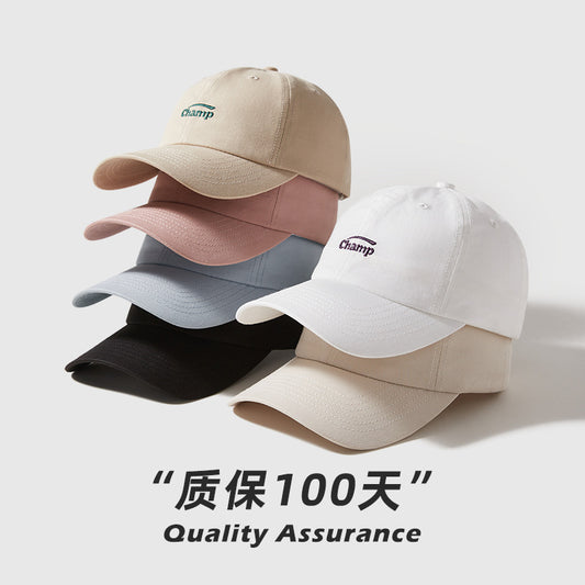 Classmate Yang, mother's cap, female wide-brimmed couple's hat, Korean version of baseball cap, showing a small face and a soft top.