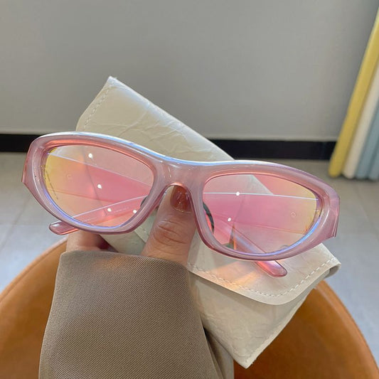 Y2K millennial style purple sunglasses women's high sense funny Internet celebrity photo sunglasses 2025 new retro