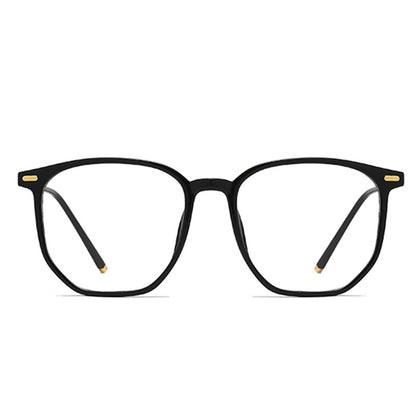 2022 new cold brown glasses large frame personalized plain flat glasses women's Korean version TR90 anti-blue glasses