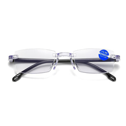 2023 anti-blue reading glasses running rivers and lakes street stall glasses wholesale ultra-light frame diamond trimmed reading glasses