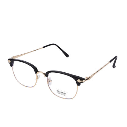 Xiaohongshu same style women's square reading glasses business classic eyebrow rack half frame reading glasses frame men's mirror