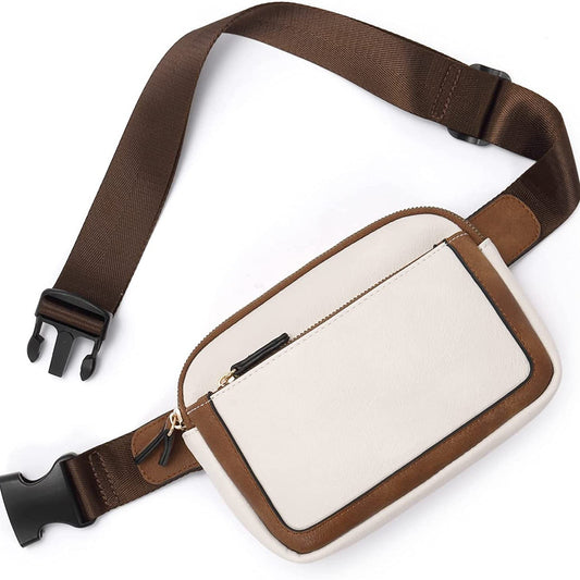 Women's fanny pack bag women's cross-border hot-selling artificial leather messenger pu leather men's breast bag women's bag new men's bag