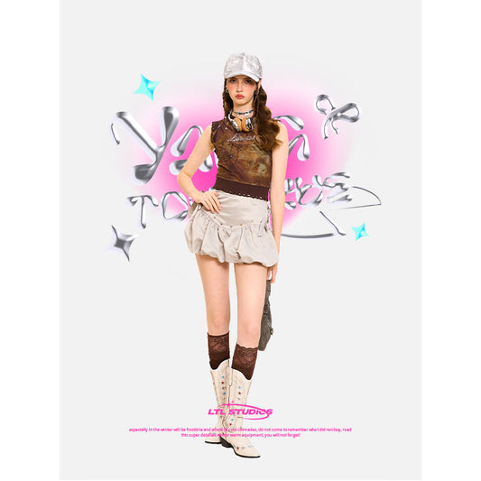 [Student Yang] Baseball cap Wasteland hat women's niche fashion wide brim versatile cap shows small face