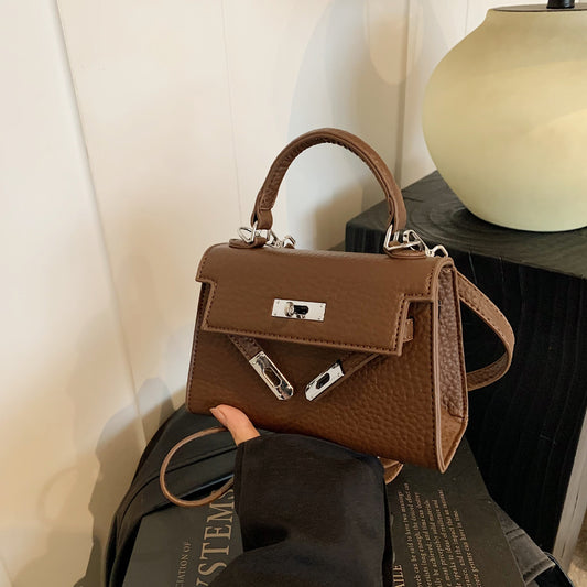 Wholesale premium sense small bag 2024 new bag women's bag versatile retro messenger bag small square bag portable Kelly bag