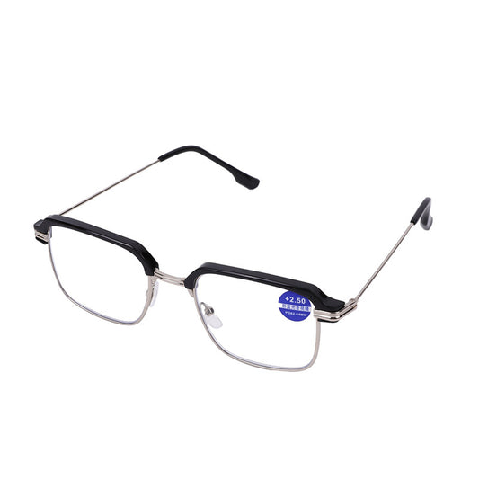 Xiaohongshu same style women's square reading glasses business classic eyebrow rack half frame reading glasses frame men's mirror