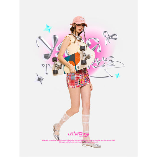 [Student Yang] Love baseball cap children wide brim versatile cap big head circumference show face small sun hat tide