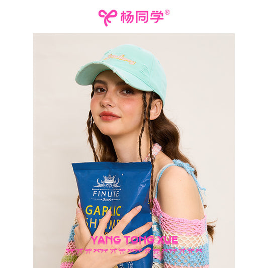 [Student Yang] American English Baseball Cap Big Head Circumference Wide Brim Peaked Cap Big Face Hat Women's Soft Top