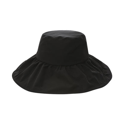 2022 vinyl face covering sunscreen hat women's summer bucket hat UV protection big brim sunshade sun hat one piece