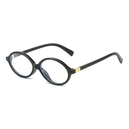 Xiaohongshu same book glasses nerd glasses oval small frame retro myopia glasses leopard print Korean plain flat glasses