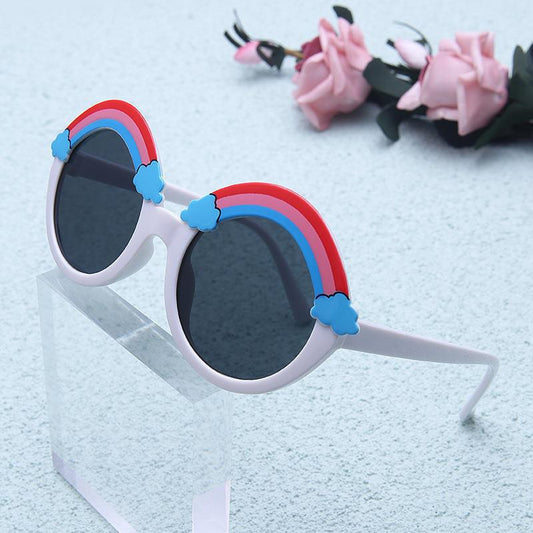 Wholesale Jelly Candy Color Cartoon Sunglasses Cute Color Lenses Rainbow Glasses UV Protection Baby Sunglasses