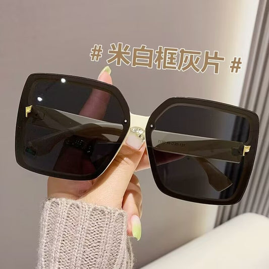 2023 new high-end versatile knock sunglasses Korean version of trendy sunglasses big face thin Internet celebrity sunshades